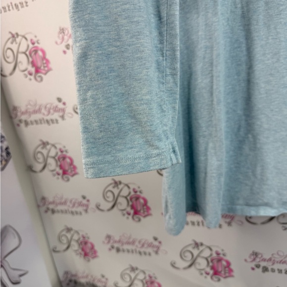 Twik Simonβs long sleeve stretchy white Blue Organic Cotton Top soft comfy - Picture 5 of 9